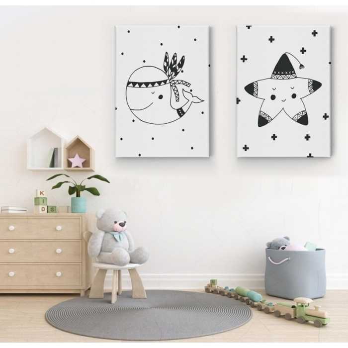 2 sets Star Whale sketch -  Home - SWEET MURALE