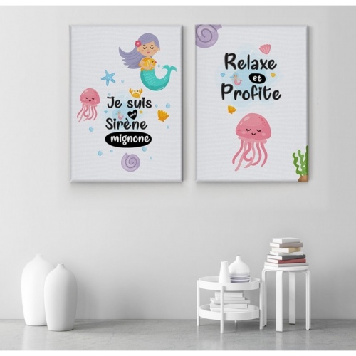 2 sets Relax and Enjoy -  Home - SWEET MURALE