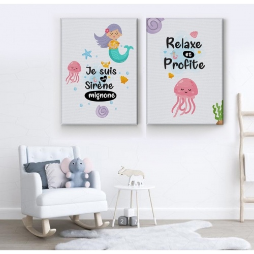 2 sets Relax and Enjoy -  Home - SWEET MURALE
