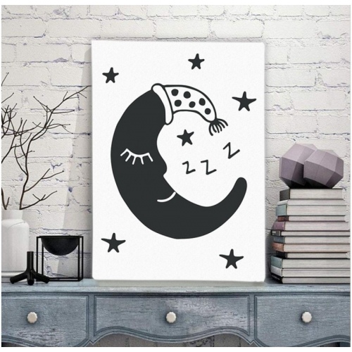 sleeping moon -  Illustrations - SWEET MURALE
