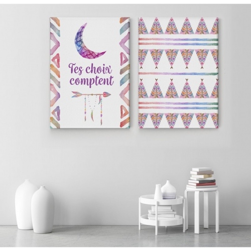 2 panneaux Tes choix comptent -  Accueil - SWEET MURALE