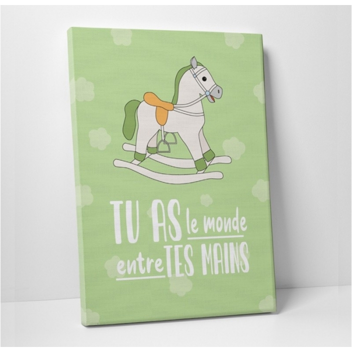 You have the world in your hands Green background -  Illustrations - SWEET MURALE