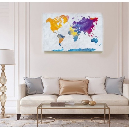 Watercolor World Map  - SWEET MURALE