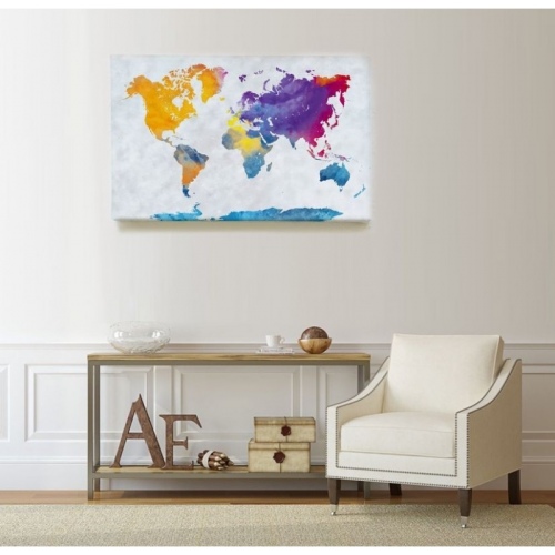 Watercolor World Map  - SWEET MURALE