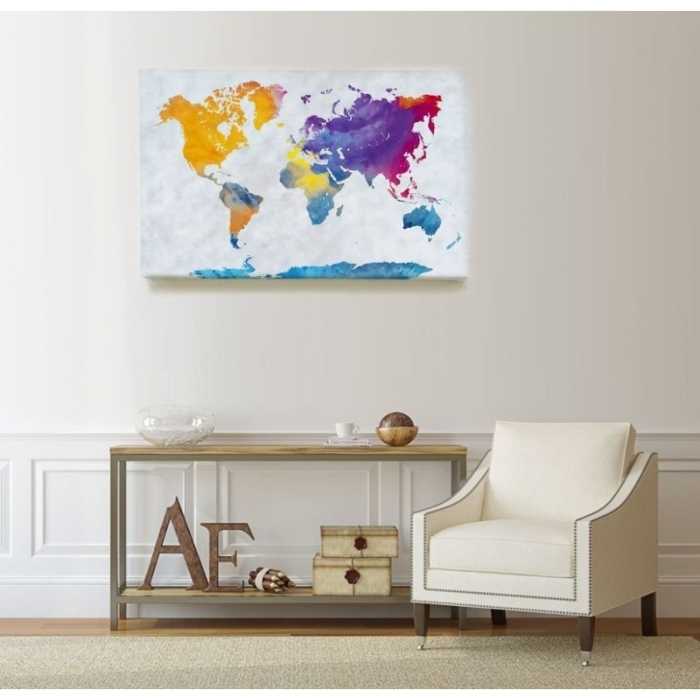 Watercolour World Map  - SWEET MURALE