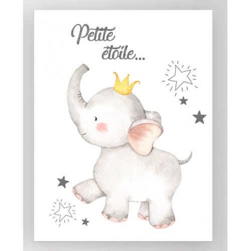 3 panneaux Little Elephants Saumon 2 -  Lot de 3 pièces - SWEET MURALE