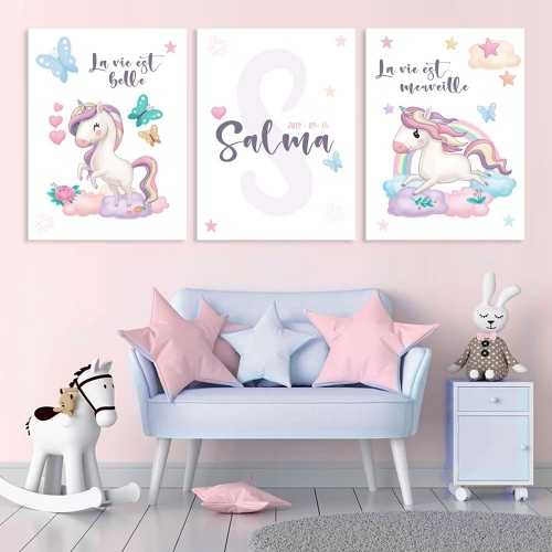 3 panneaux Uniform -  Lot de 3 pièces - SWEET MURALE