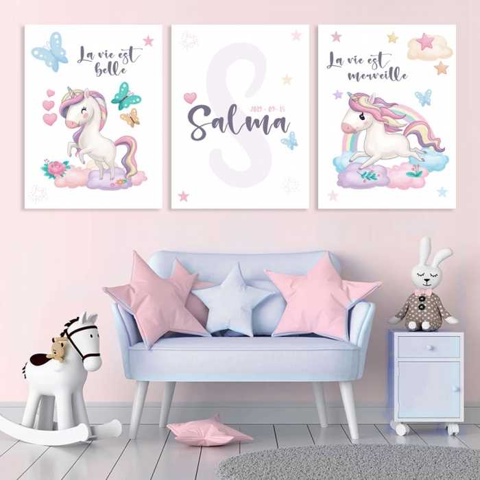 3 panneaux Uniform -  Lot de 3 pièces - SWEET MURALE