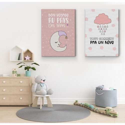 2 panneaux Bon voyage au pays de tes rêves -  Accueil - SWEET MURALE