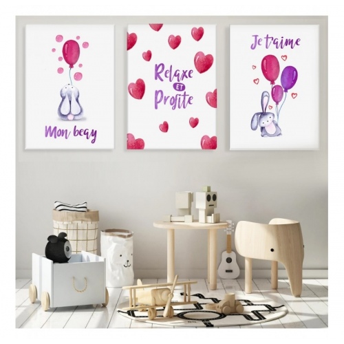 3 sets Relax and Enjoy -  Set of 3 pieces - SWEET MURALE