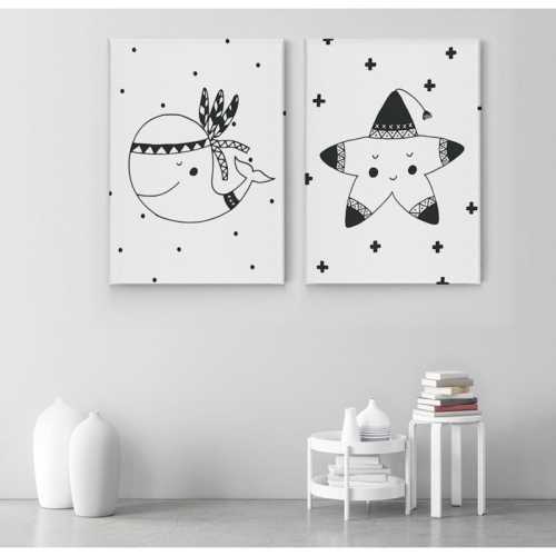 2 sets Star Whale sketch -  Home - SWEET MURALE