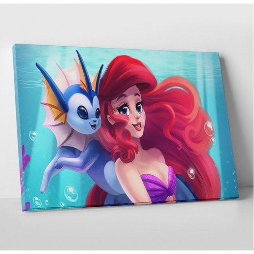 Arielle La petite sirène et son ami  - SWEET MURALE