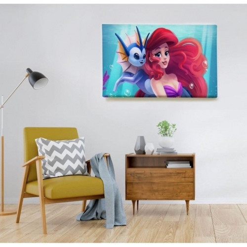 Arielle La petite sirène et son ami  - SWEET MURALE