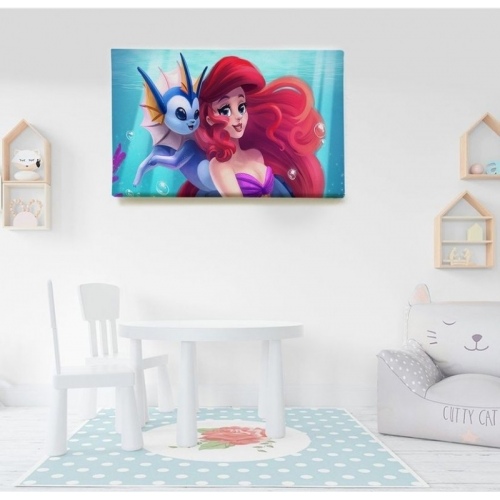 Arielle La petite sirène et son ami  - SWEET MURALE