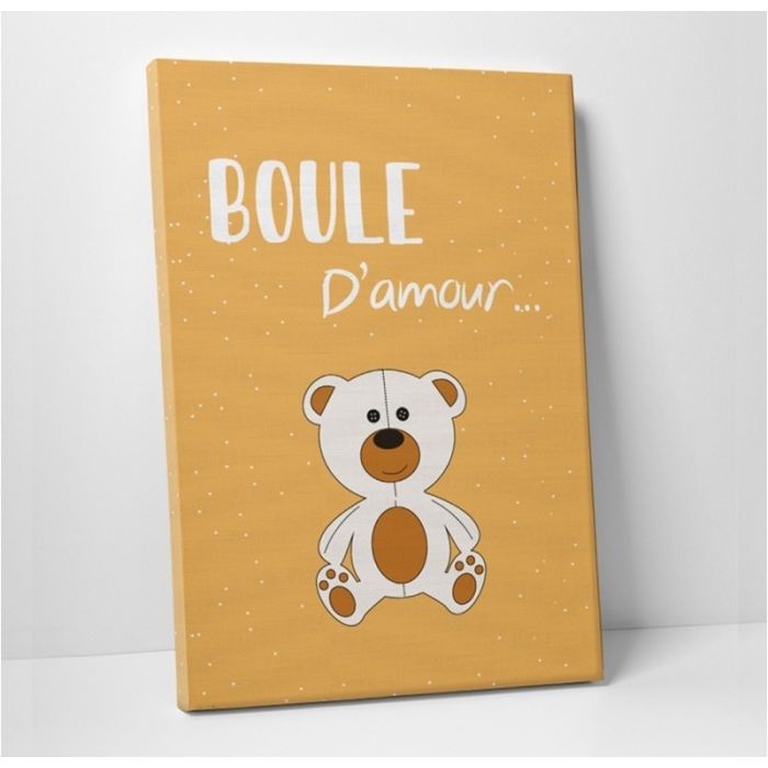 Boule d'amour Fond jaune -  Illustrations - SWEET MURALE