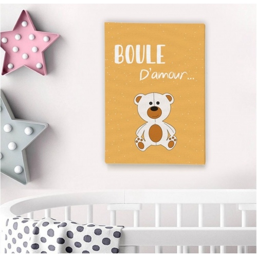 Boule d'amour Fond jaune -  Illustrations - SWEET MURALE