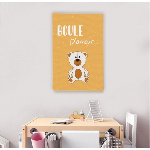 Boule d'amour Fond jaune -  Illustrations - SWEET MURALE