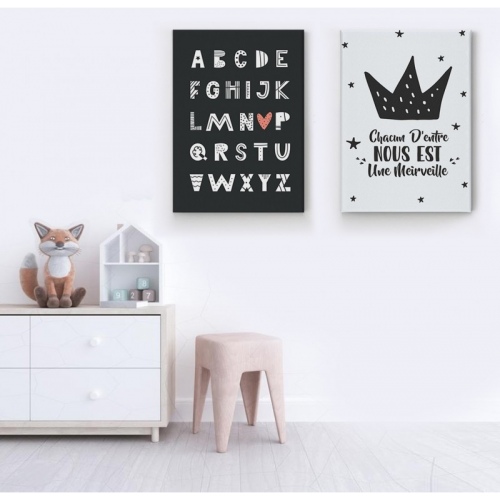 2 panneaux Chacune d'entre nous est merveilleuse -  Accueil - SWEET MURALE