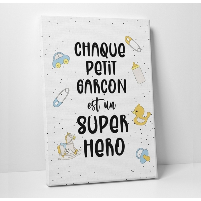 Every Little Boy is a Superhero Light Blue -  Illustrations - SWEET MURALE
