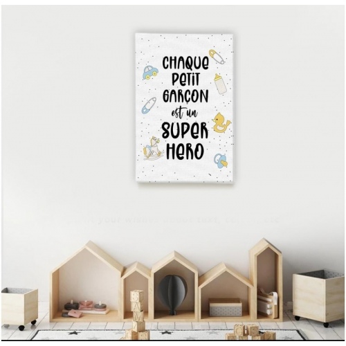 Every Little Boy is a Superhero Light Blue -  Illustrations - SWEET MURALE