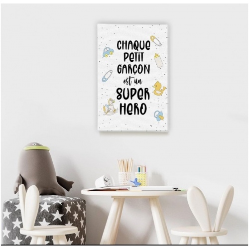Every Little Boy is a Superhero Light Blue -  Illustrations - SWEET MURALE