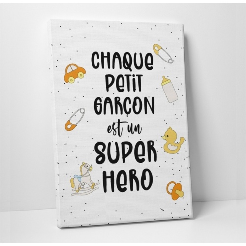 Every Little Boy is a superhero Orange -  Illustrations - SWEET MURALE