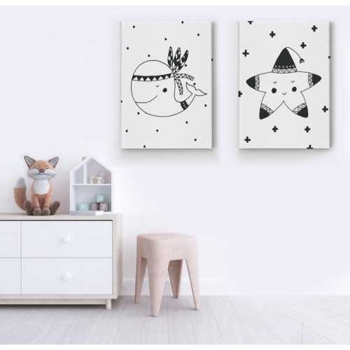 2 sets Star Whale sketch -  Home - SWEET MURALE
