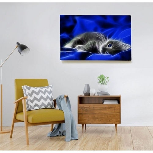 Chaton dans la soie  - SWEET MURALE