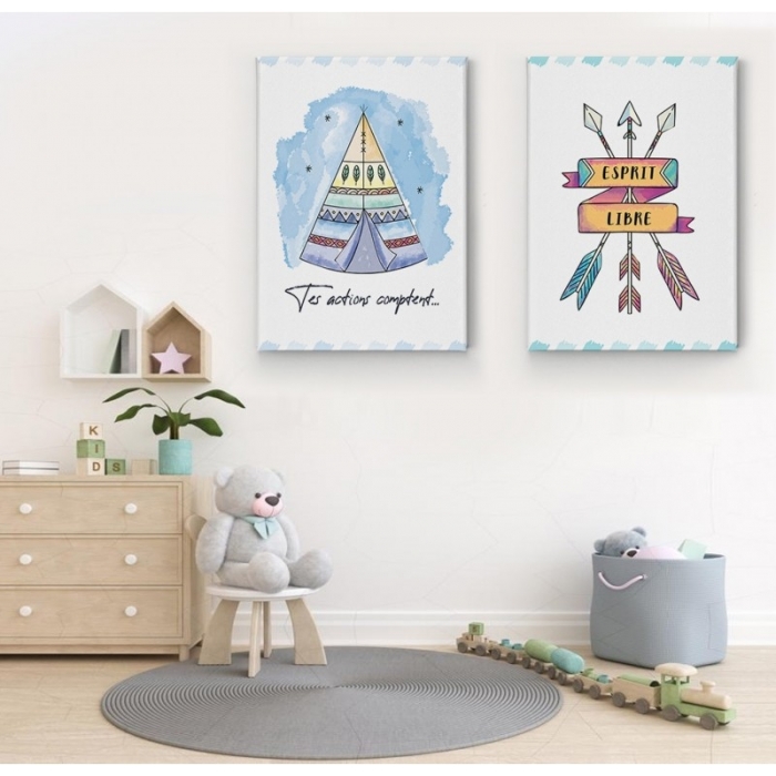 2 panneaux Esprit Libre Tes actions comptent -  Accueil - SWEET MURALE