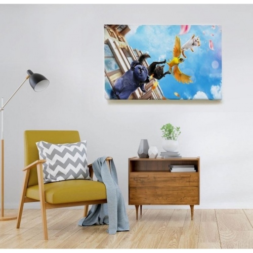 dessins animés Oscar et le monde des chats  - SWEET MURALE