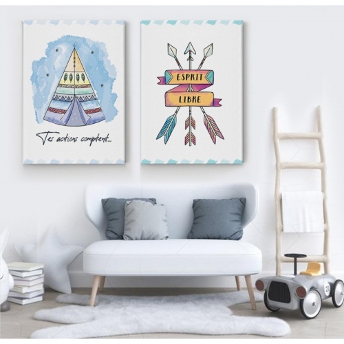 2 panneaux Esprit Libre Tes actions comptent -  Accueil - SWEET MURALE