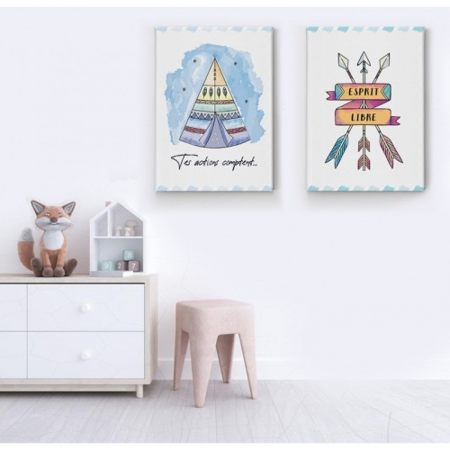 2 panneaux Esprit Libre Tes actions comptent -  Accueil - SWEET MURALE