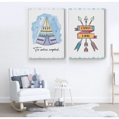 2 panneaux Esprit Libre Tes actions comptent -  Accueil - SWEET MURALE