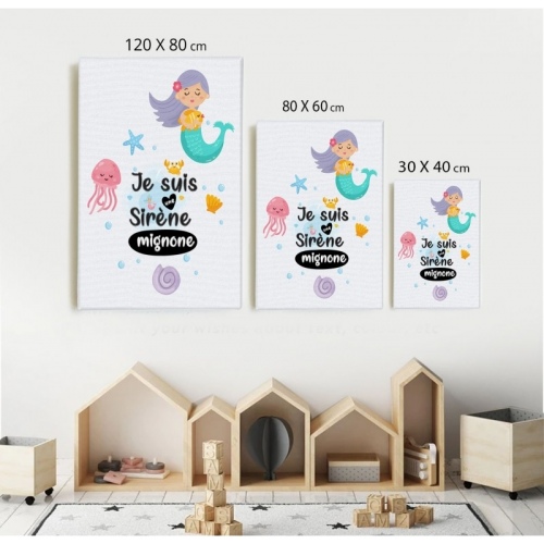 Je suis une Sirène mignone -  Illustrations - SWEET MURALE
