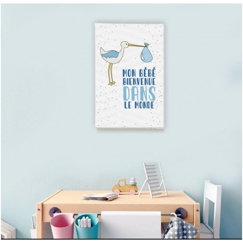 My baby Welcome to the world Blue -  Illustrations - SWEET MURALE