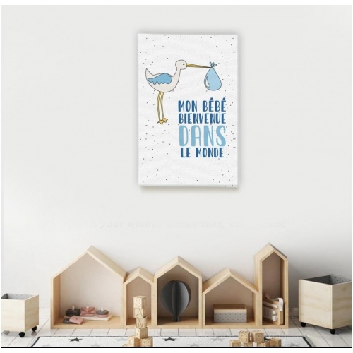 My baby Welcome to the world Blue -  Illustrations - SWEET MURALE