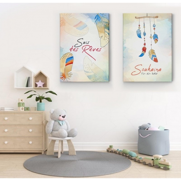 2 personalized sets Follow your Dreams -  Home - SWEET MURALE