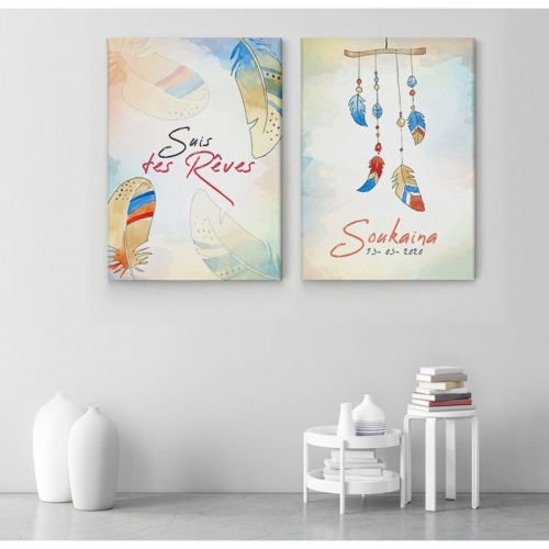 2 personalized sets Follow your Dreams -  Home - SWEET MURALE