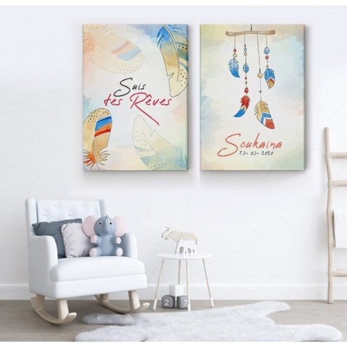 2 personalized sets Follow your Dreams -  Home - SWEET MURALE