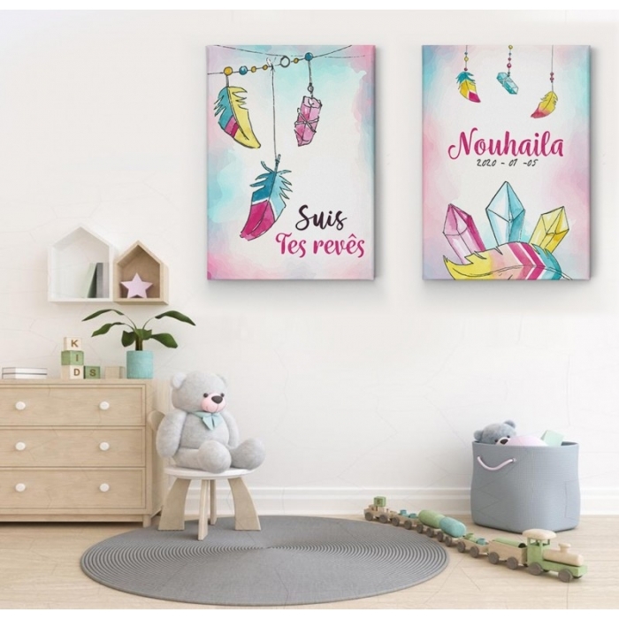 2 panneaux personnalisés Suis tes Rêves -  Accueil - SWEET MURALE