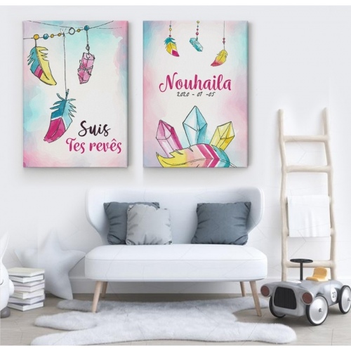 2 panneaux personnalisés Suis tes Rêves -  Accueil - SWEET MURALE