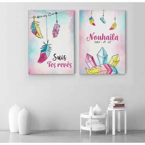 2 panneaux personnalisés Suis tes Rêves -  Accueil - SWEET MURALE