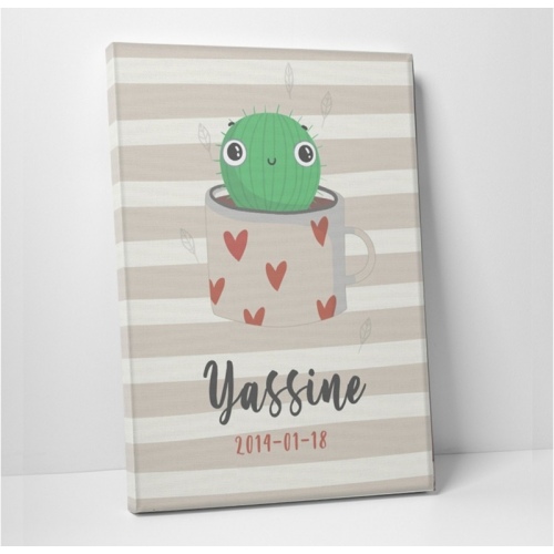 Personalized Cute Cactus -  Illustrations - SWEET MURALE