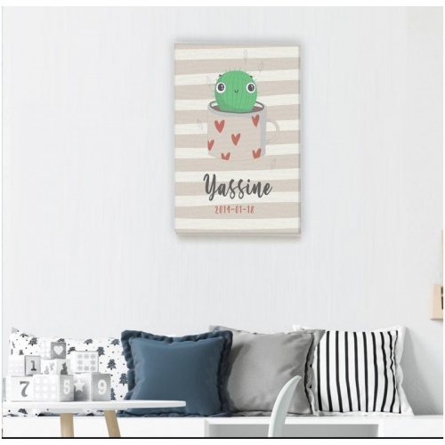 Personalized Cute Cactus -  Illustrations - SWEET MURALE