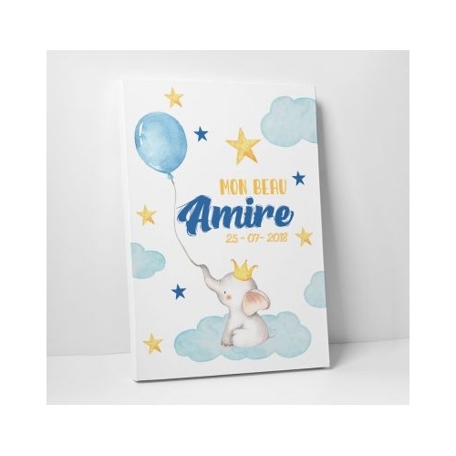 personalized Elephant and balloon -  Illustrations - SWEET MURALE