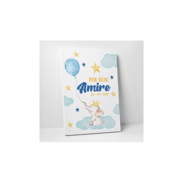 personalized Elephant and balloon -  Illustrations - SWEET MURALE