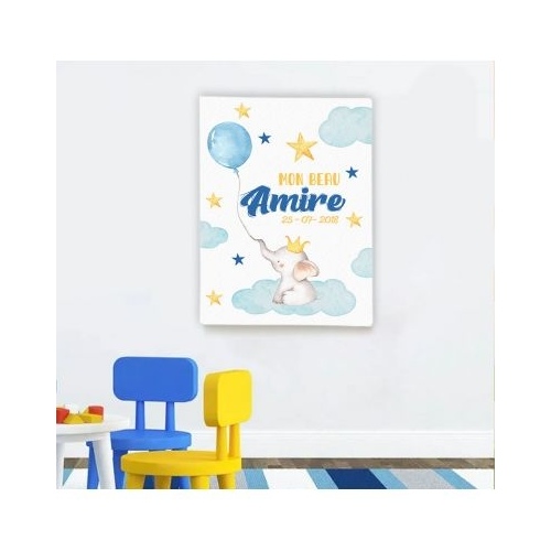 personalized Elephant and balloon -  Illustrations - SWEET MURALE