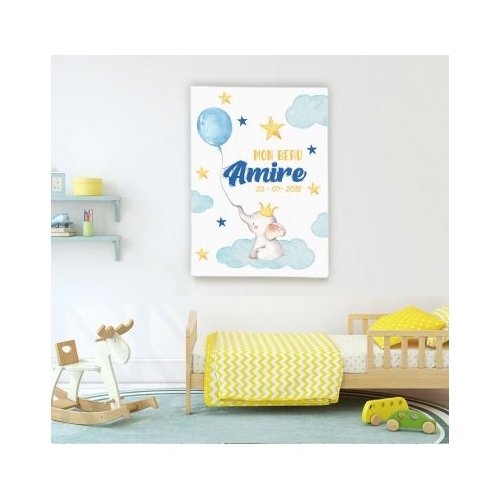 personalized Elephant and balloon -  Illustrations - SWEET MURALE