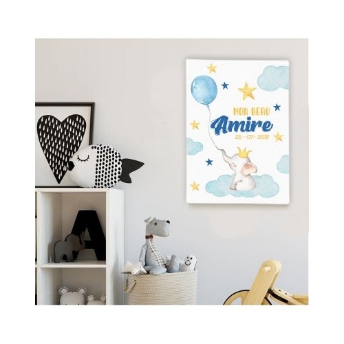 personalized Elephant and balloon -  Illustrations - SWEET MURALE